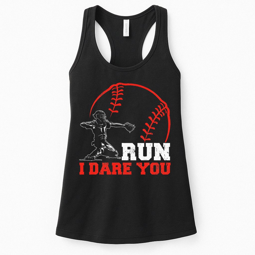 Steal I Dare You Baseball Catcher Baseball Player Womens Tank Top