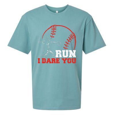 Steal I Dare You Baseball Catcher Baseball Player Sueded Cloud Jersey T-Shirt