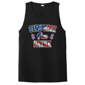 Surprise I'm Drunk Beer 4th of July American Flag PosiCharge Competitor Tank