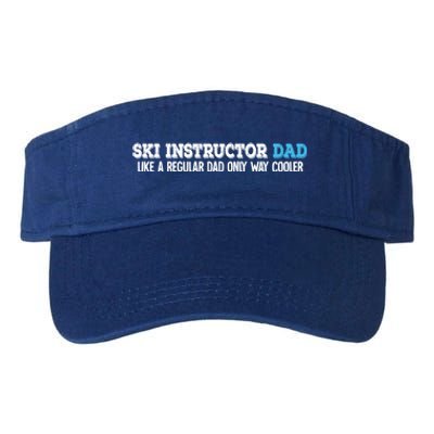 Ski Instructor Dad Cool Gift Valucap Bio-Washed Visor