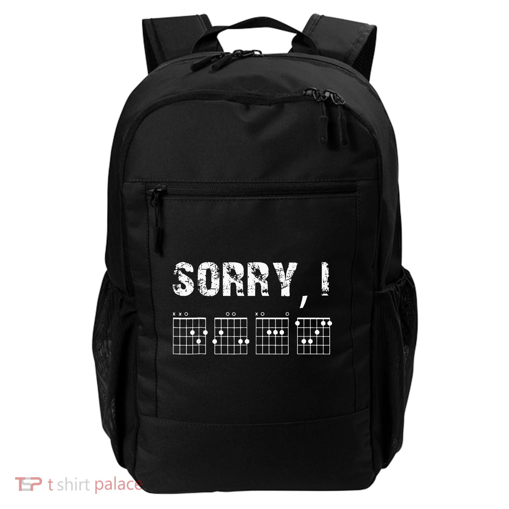 Sorry I DGAF Funny Hidden Message Guitar Chords For Lover Daily Commute Backpack
