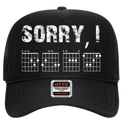 Sorry I DGAF Funny Hidden Message Guitar Chords For Lover Trucker Hat