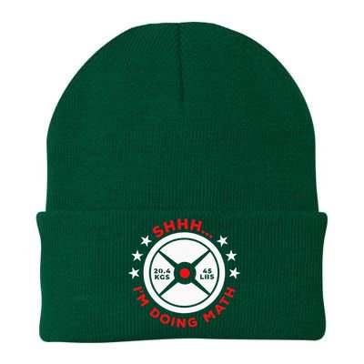 Shhh I’M Doing Math Gym Power Lifter And Weight Lifter Knit Cap Winter Beanie