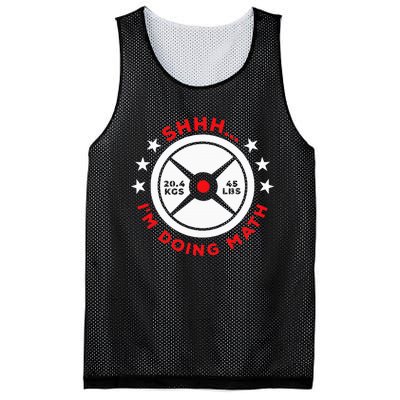 Shhh I’M Doing Math Gym Power Lifter And Weight Lifter Mesh Reversible Basketball Jersey Tank