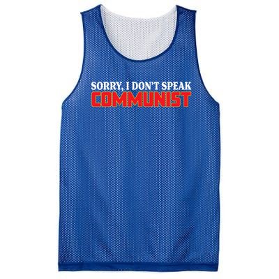 Sorry I DonT Speak Communist Trump 2024 Gift Mesh Reversible Basketball Jersey Tank