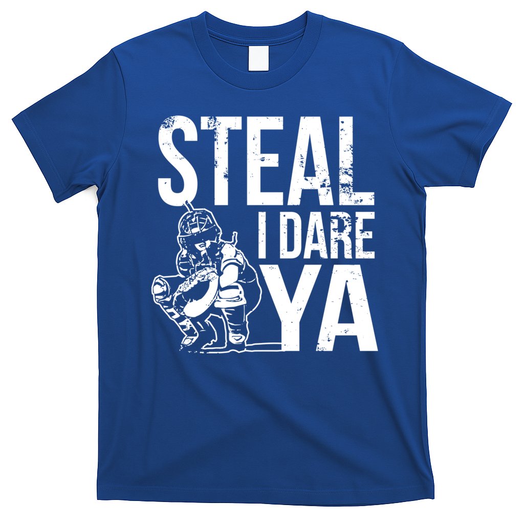 Steal I Dare Ya Softball Catcher Team Sport Cute Gift T-Shirt