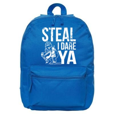 Steal I Dare Ya Softball Catcher Team Sport Cute Gift 16 in Basic Backpack