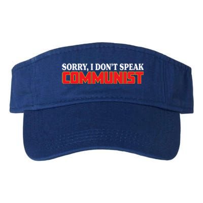 Sorry I DonT Speak Communist Trump 2024 Gift Valucap Bio-Washed Visor