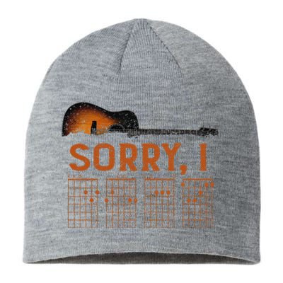 Sorry I D.G.A.F Funny Message Guitar Chords Guitarist Sustainable Beanie