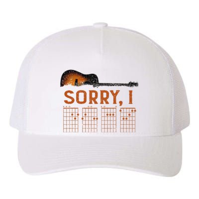 Sorry I D.G.A.F Funny Message Guitar Chords Guitarist Yupoong Adult 5-Panel Trucker Hat