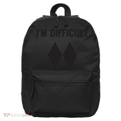 Ski I'm Difficult Skiing Skier Snowboard Snowboarder Gift 16 in Basic Backpack