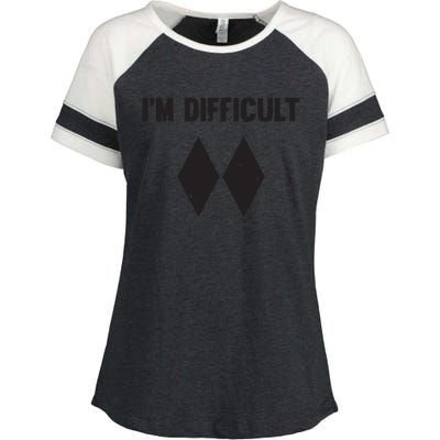 Ski I'm Difficult Skiing Skier Snowboard Snowboarder Gift Enza Ladies Jersey Colorblock Tee