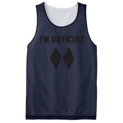 Ski I'm Difficult Skiing Skier Snowboard Snowboarder Gift Mesh Reversible Basketball Jersey Tank