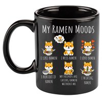 Shiba Inu Dog Ra Japanese Noodles Delight 11oz C Handle Ceramic Mug