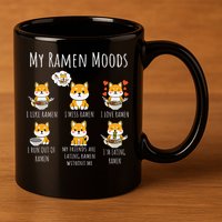 Shiba Inu Dog Ra Japanese Noodles Delight 11oz C Handle Ceramic Mug