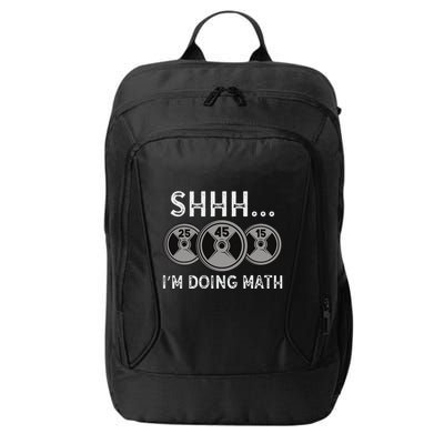 Shhh IM Doing Math Gym Fitness Math Funny Weightlifting City Backpack