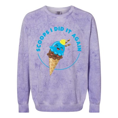 Scoops I Did It Again Funny Popsicle Colorblast Crewneck Sweatshirt