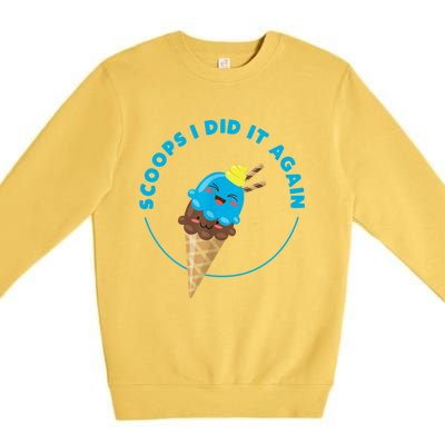 Scoops I Did It Again Funny Popsicle Premium Crewneck Sweatshirt