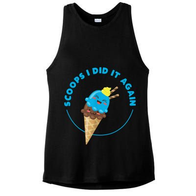 Scoops I Did It Again Funny Popsicle Ladies PosiCharge Tri-Blend Wicking Tank