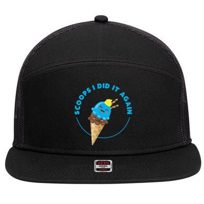 Scoops I Did It Again Funny Popsicle 7 Panel Mesh Trucker Snapback Hat