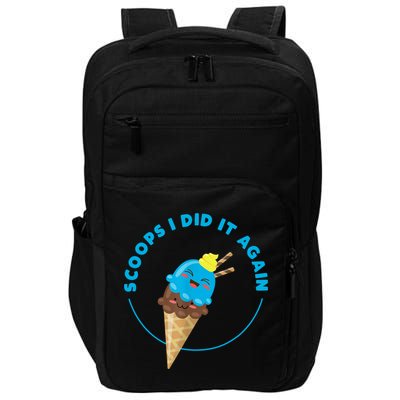 Scoops I Did It Again Funny Popsicle Impact Tech Backpack