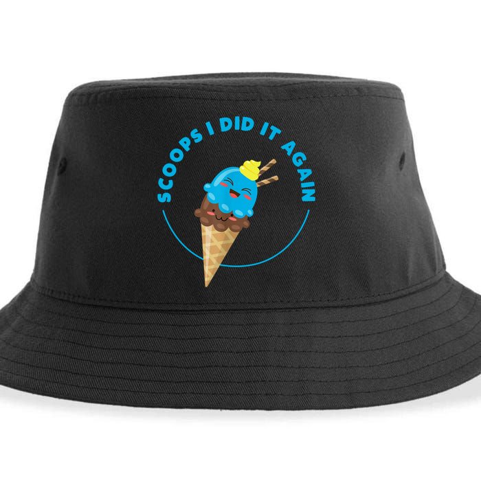 Scoops I Did It Again Funny Popsicle Sustainable Bucket Hat
