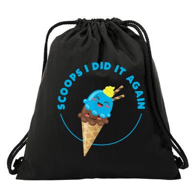 Scoops I Did It Again Funny Popsicle Drawstring Bag