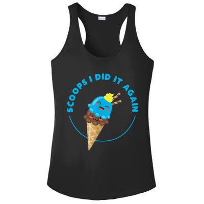 Scoops I Did It Again Funny Popsicle Ladies PosiCharge Competitor Racerback Tank