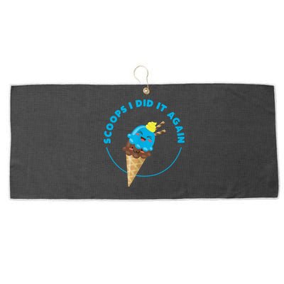 Scoops I Did It Again Funny Popsicle Large Microfiber Waffle Golf Towel