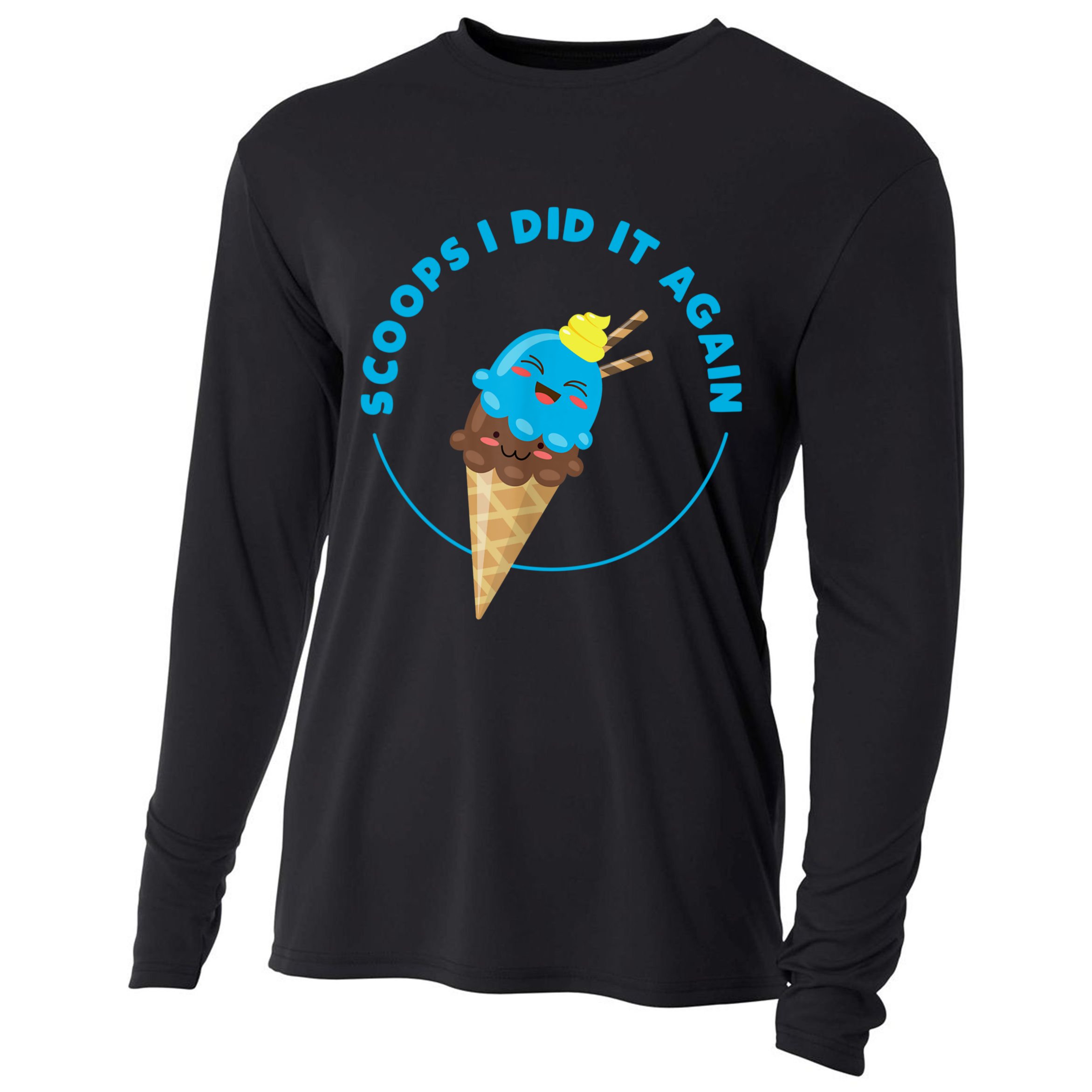 Scoops I Did It Again Funny Popsicle Cooling Performance Long Sleeve Crew