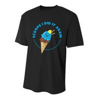 Scoops I Did It Again Funny Popsicle Youth Performance Sprint T-Shirt
