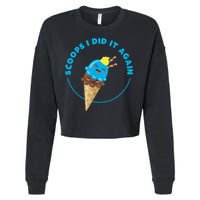 Scoops I Did It Again Funny Popsicle Cropped Pullover Crew