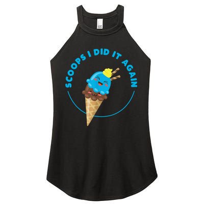 Scoops I Did It Again Funny Popsicle Women's Perfect Tri Rocker Tank