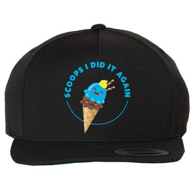 Scoops I Did It Again Funny Popsicle Wool Snapback Cap