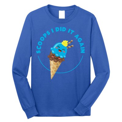 Scoops I Did It Again Funny Popsicle Long Sleeve Shirt
