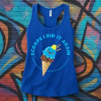 Scoops I Did It Again Funny Popsicle Womens Tank Top