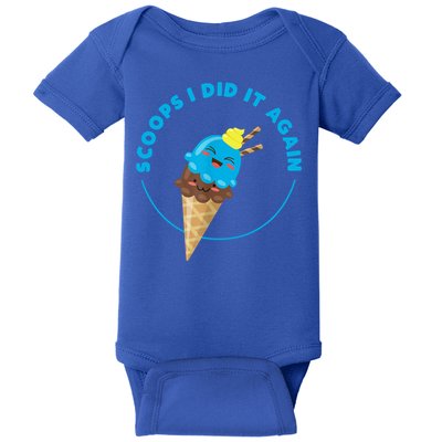 Scoops I Did It Again Funny Popsicle Baby Bodysuit