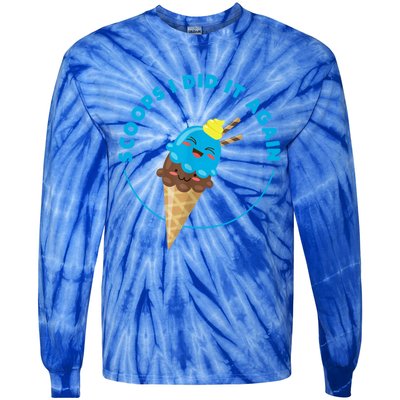 Scoops I Did It Again Funny Popsicle Tie-Dye Long Sleeve Shirt