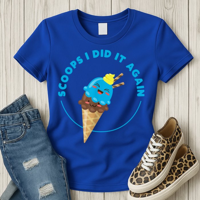 Scoops I Did It Again Funny Popsicle Womens T-Shirt