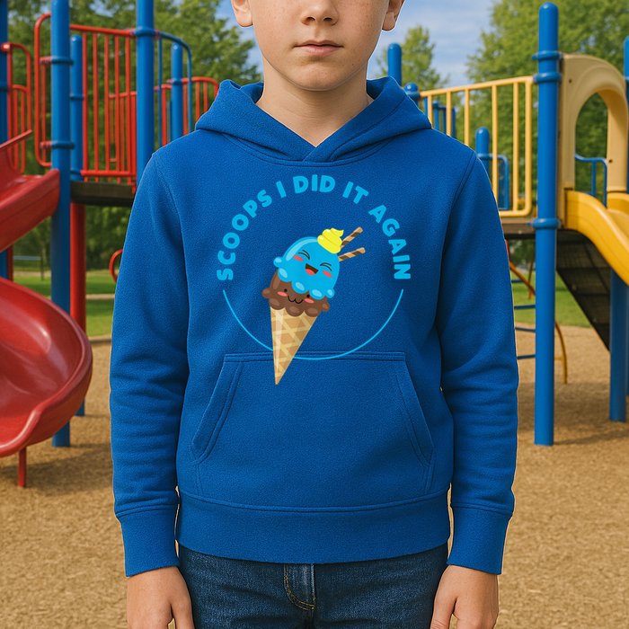 Scoops I Did It Again Funny Popsicle Kids Hoodie