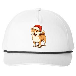 Shiba Inu Dog With Santa Hat Christmas Snapback Five-Panel Rope Hat