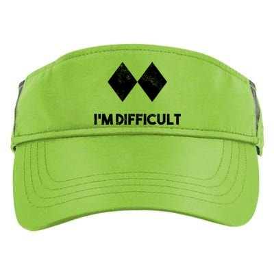 Ski I'm Difficult Funny Gift Skiing Lovers Skiers Snowboard Snowboarder Gift Adult Drive Performance Visor