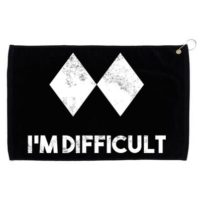 Ski I'm Difficult Funny Gift Skiing Lovers Skiers Snowboard Snowboarder Gift Grommeted Golf Towel