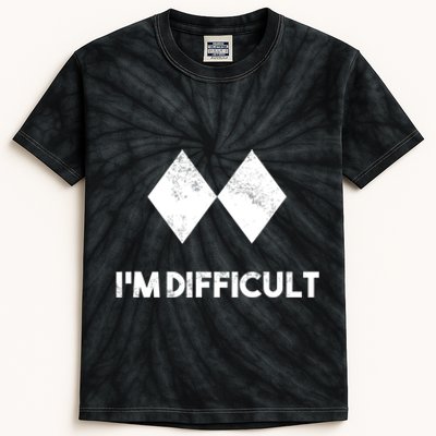 Ski I'm Difficult Funny Gift Skiing Lovers Skiers Snowboard Snowboarder Gift Kids Tie-Dye T-Shirt