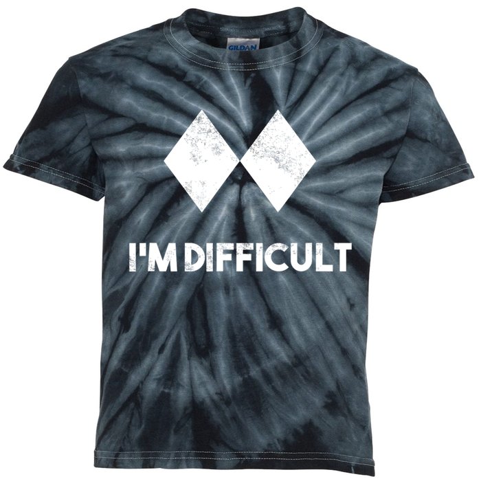 Ski I'm Difficult Funny Gift Skiing Lovers Skiers Snowboard Snowboarder Gift Kids Tie-Dye T-Shirt