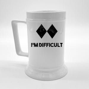 Ski I'm Difficult Funny Gift Skiing Lovers Skiers Snowboard Snowboarder Gift Beer Stein