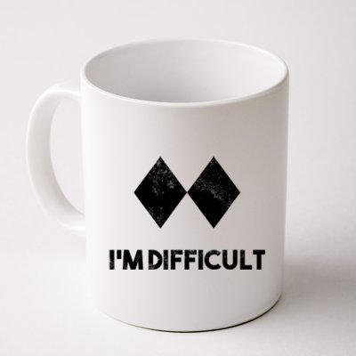 Ski I'm Difficult Funny Gift Skiing Lovers Skiers Snowboard Snowboarder Gift Coffee Mug