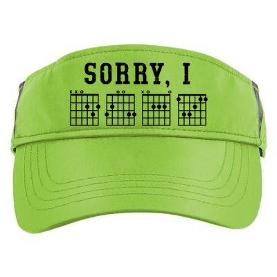 Sorry I DGAF Funny Hidden Message Guitar Chords Adult Drive Performance Visor