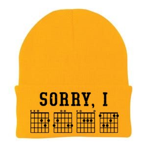 Sorry I DGAF Funny Hidden Message Guitar Chords Knit Cap Winter Beanie