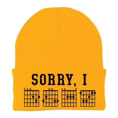 Sorry I DGAF Funny Hidden Message Guitar Chords Knit Cap Winter Beanie